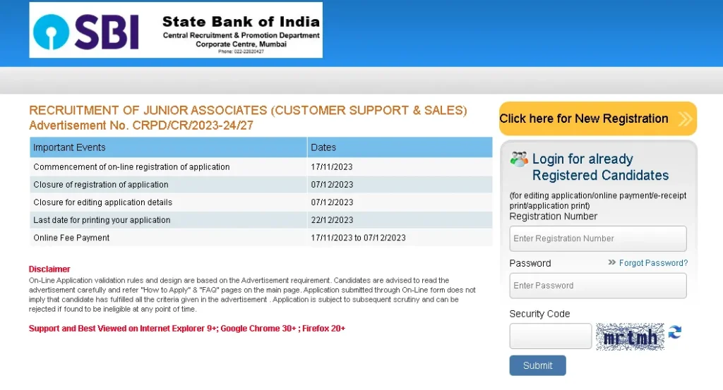 SBI Clerk Recruitment 2023