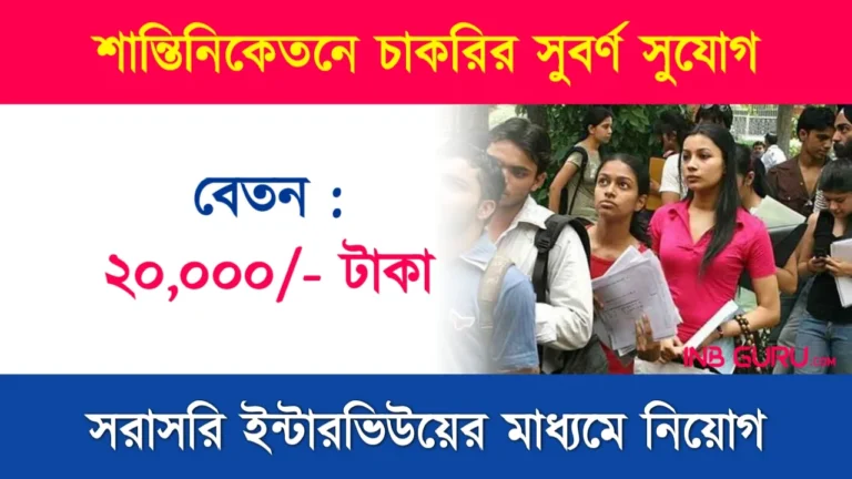 Santiniketan Recruitment 2024