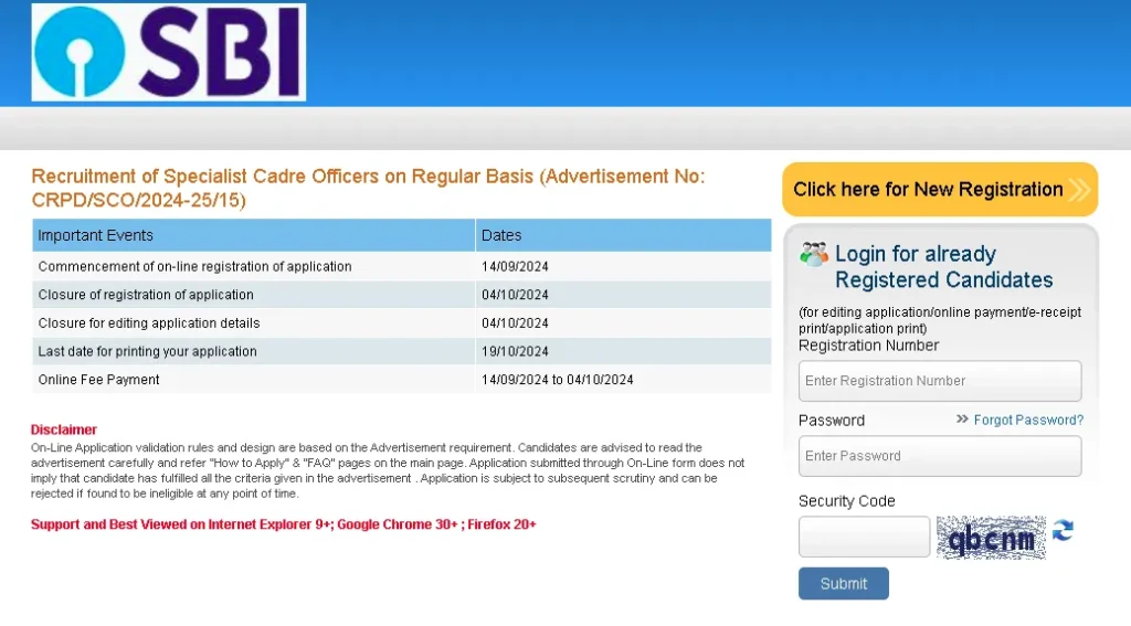 State Bank of India CRPDSCO2024-2515